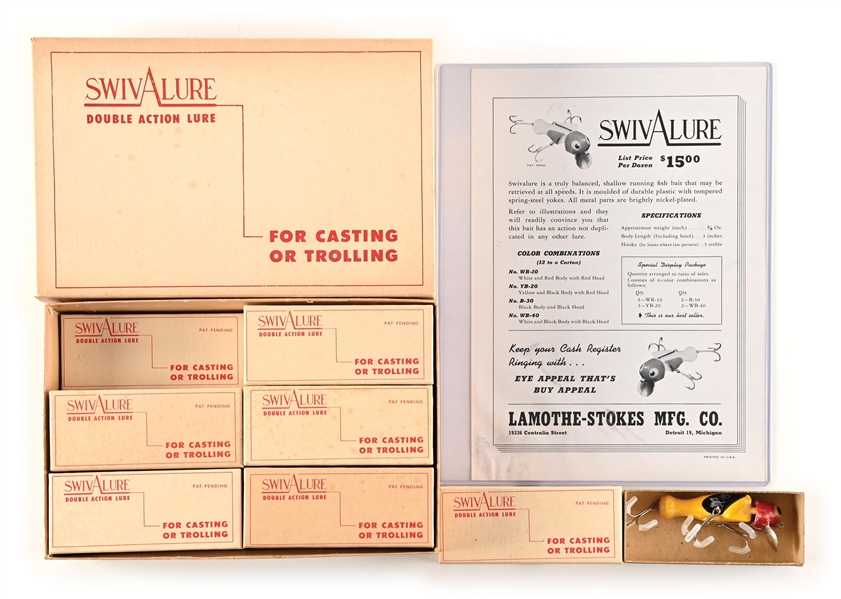 DEALER CASE OF LAMOTHE-STOKES SWIV-A-LURES