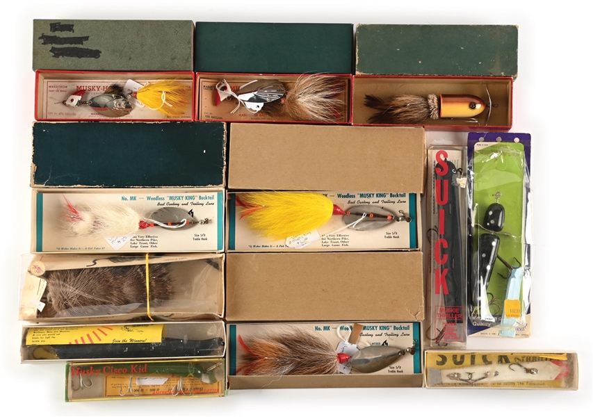 12 BOXED MUSKY LURES