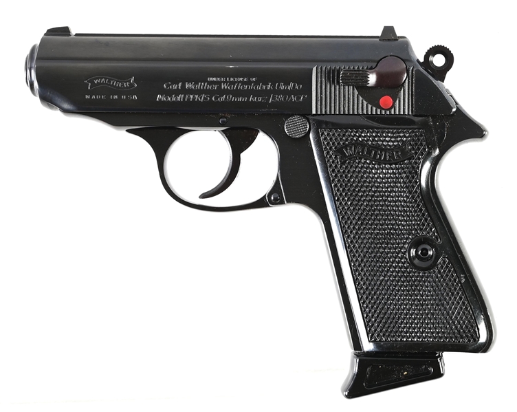 (M) INTERARMS USA WALTHER PPK/S .380 SEMI AUTOMATIC PISTOL WITH CASE.