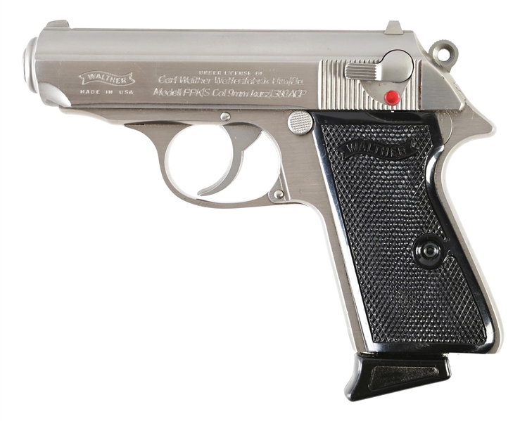 (M) INTERARMS USA WALTHER PPK/S .380 SEMI AUTOMATIC PISTOL WITH CASE..