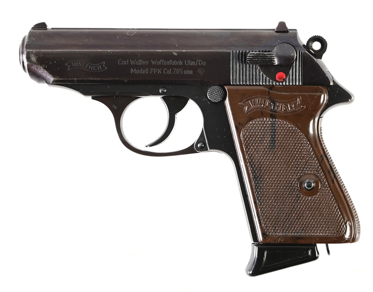 (C) GERMAN WALTHER PPK .32 SEMI-AUTOMATIC PISTOL WITH BOX.