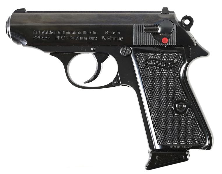(C) INTERARMS WEST GERMAN WALTHER PPK/S .380 SEMI-AUTOMATIC PISTOL WITH CASE. 