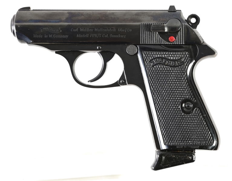 (C) INTERARMS GERMAN WALTHER PPK/S .380 SEMI-AUTOMATIC PISTOL WITH CASE.