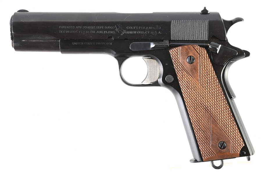 (C) COLT MODEL 1911 SEMI-AUTOMATIC PISTOL.