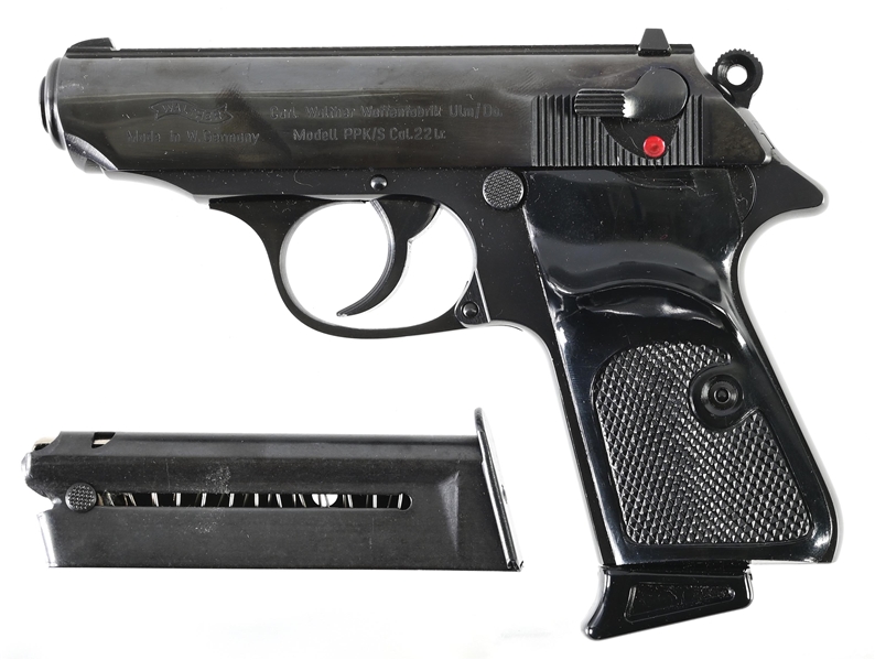 (M) INTERARMS WEST GERMAN WALTHER PPK/S .22 LR SEMI-AUTOMATIC PISTOL.