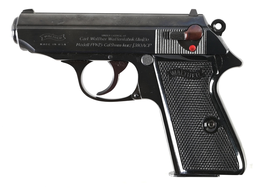 (M) INTERARMS USA WALTHER PPK/S .380 SEMI-AUTOMATIC PISTOL WITH CASE.