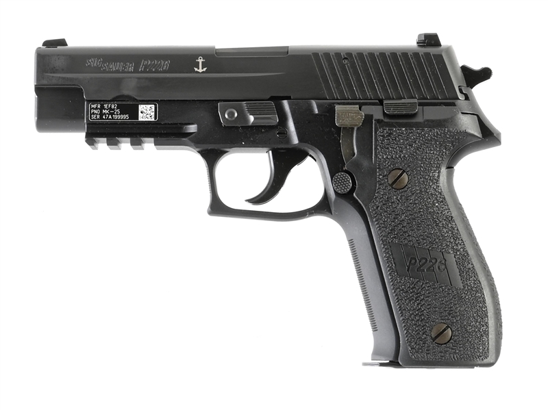 (M) SIG SAUER P226 / MK-25 NAVY SEALS MODEL SEMI-AUTOMATIC PISTOL WITH CASE.