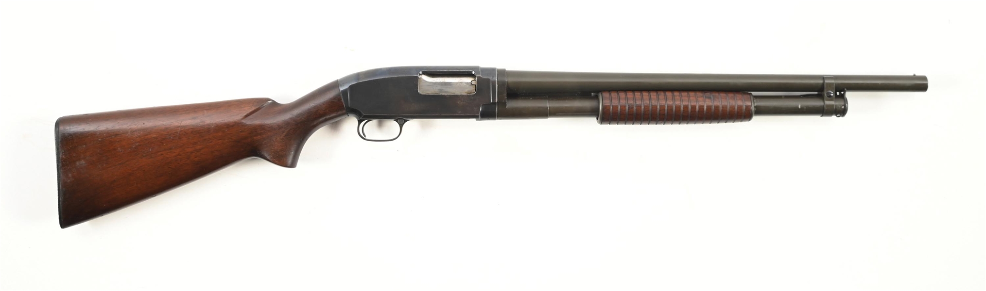 (C) WINCHESTER MODEL 12 U.S. RIOT SLIDE ACTION SHOTGUN.