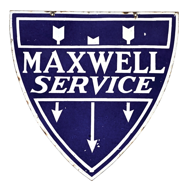 MAXWELL SERVICE PORCELAIN SHIELD SIGN