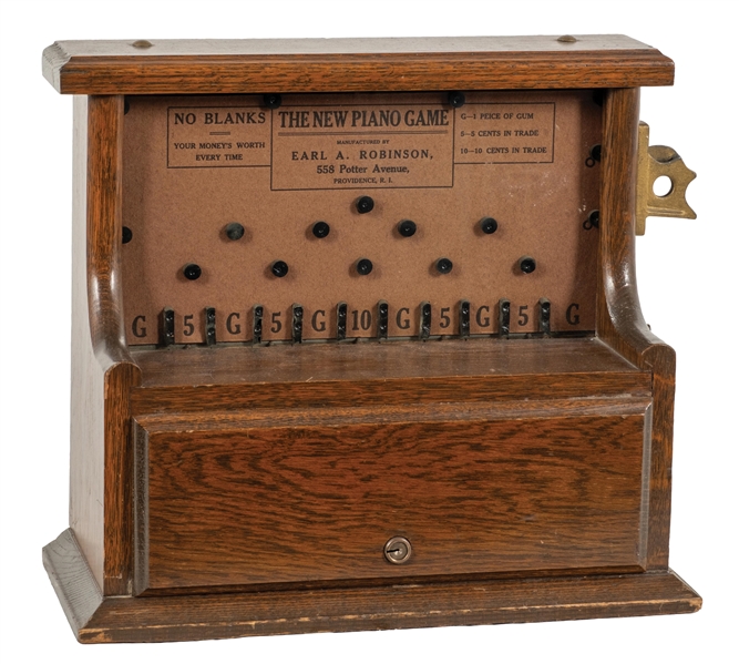 "THE NEW PIANO GAME" COIN OPERATED PENNY FLIP TRADE STIMULATOR