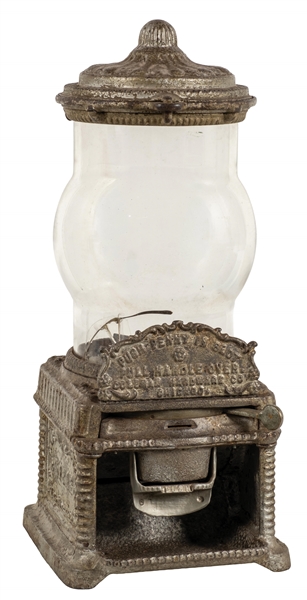 1¢ CAST IRON "CHICAGO" PEANUT VENDING MACHINE