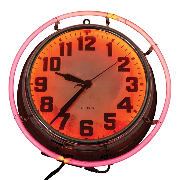 BRUBAKER NEON CLOCK