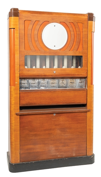 ART DECO WOOD VENDING MACHINE