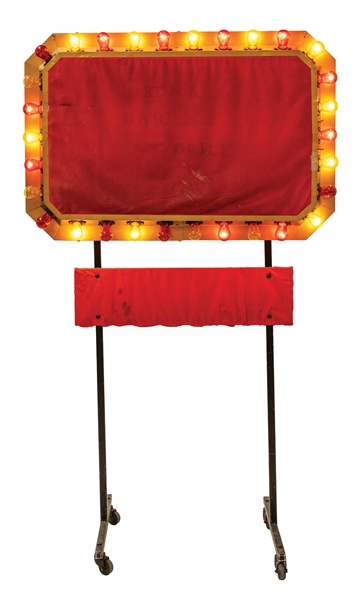 CARNIVAL MARQUEE WITH RED FABRIC 