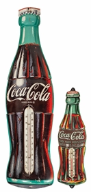 LOT OF 2 COCA-COLA WALL THERMOMETERS