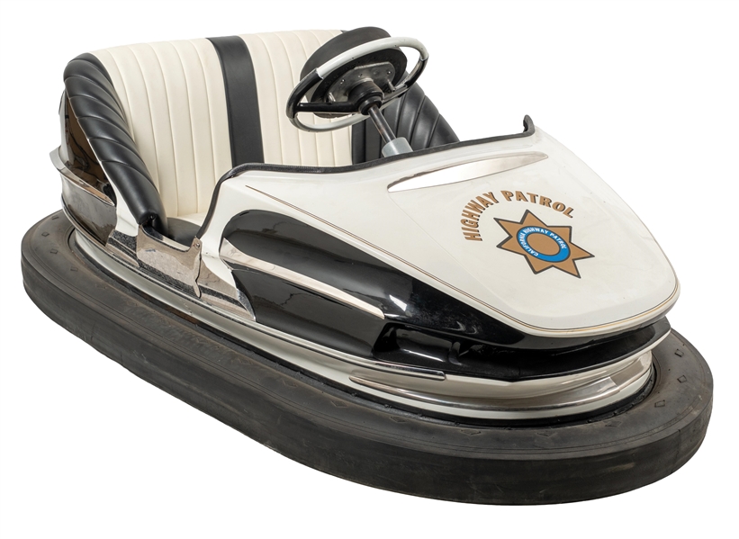 HIGHWAY PATROL BLACK AND WHITE AMUSEMENT PARK BUMPER CAR