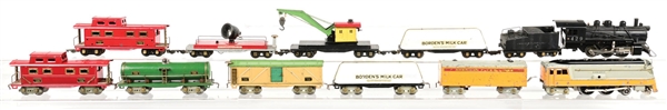 LOT OF 2: PRE-WAR AMERICAN FLYER O-GA. NO. 429 & HIAWATHA STEAM LOCOMOTIVE FREIGHT SETS