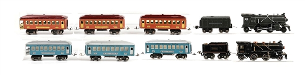 LOT OF 2: PRE-WAR LIONEL O-GA. NO. 249E & NO. 261 STEAM PASSENGER SETS