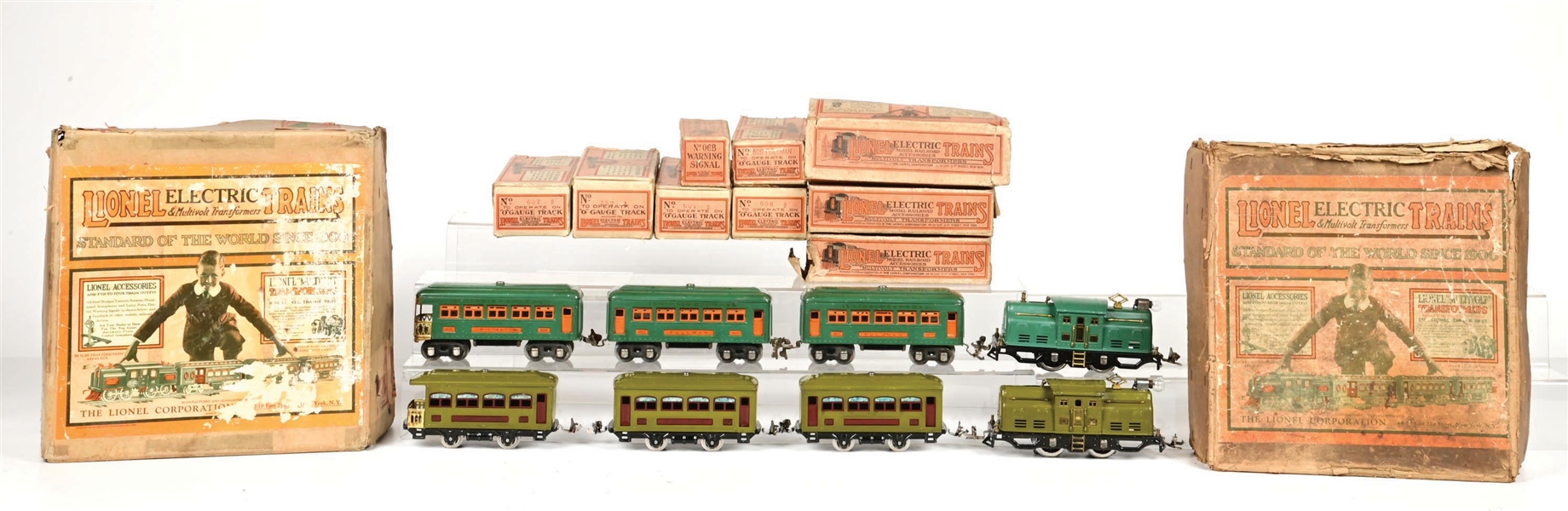 PRE-WAR LIONEL O-GA. SPECIAL PASSENGER SET & NO. 294 PASSENGER SET W/ ORIGINAL BOXES