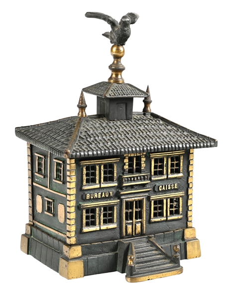 CAST IRON STILL BUREAUX CAISSE BUILDING BANK