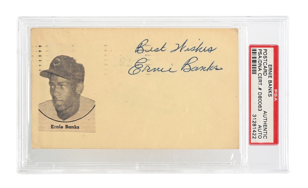 1954 ERNIE BANKS SIGNED GPC PSA/DNA AUTHENTICATED