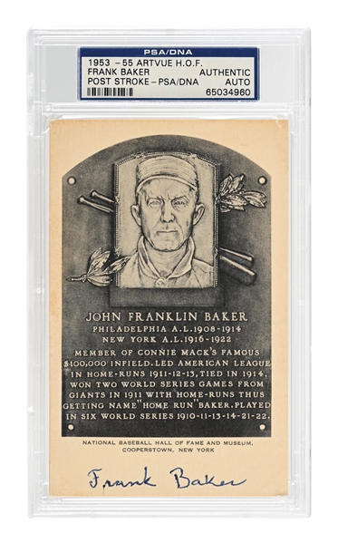 FRANK BAKER SIGNED ARTVUE PLAQUE PSA/DNA