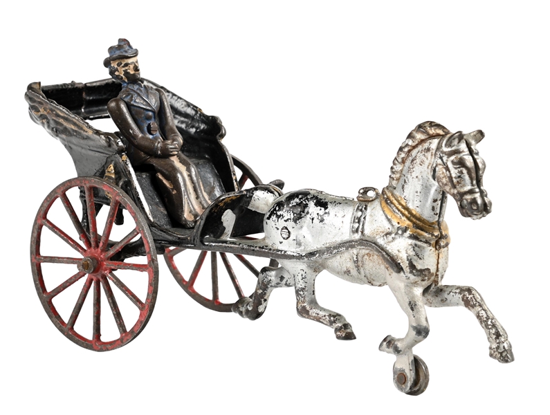 KENTON HARDWARE MFG. CO. CAST-IRON “ROAD PHAETON” HORSE-DRAWN TOY