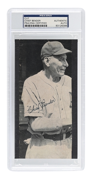 CHIEF BENDER SIGNED PHOTO PSA/DNA