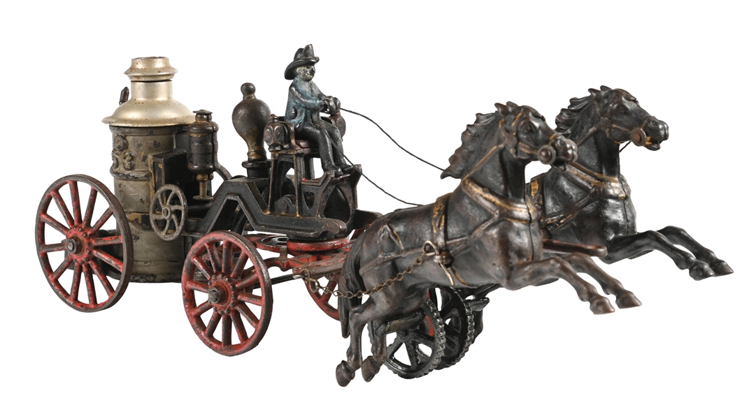 J.E. CARPENTER HORSE-DRAWN CAST-IRON FIRE PUMPER, NO. 53 