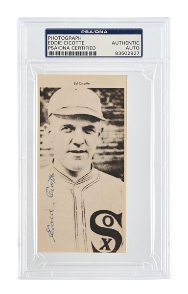 EDDIE CICOTTE SIGNED PHOTO PSA/DNA