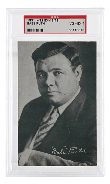 1931-1932 BABE RUTH EXHIBIT PSA VG-EX 4