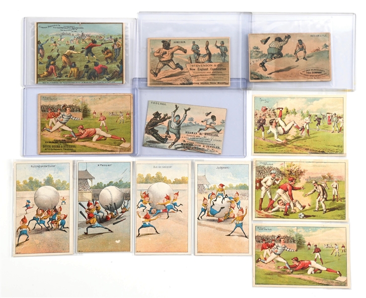 LOT OF 12: BASEBALL TRADE CARDS