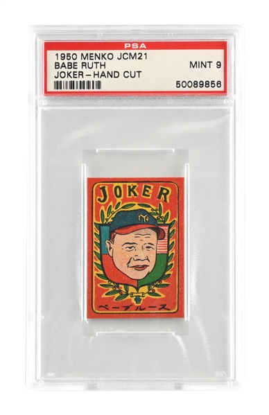 BABE RUTH 1950 MENKO PSA 9 MINT