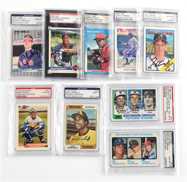 LOT OF 9: SIGNED ROOKIE CARDS INCLUDING SCHMIDT