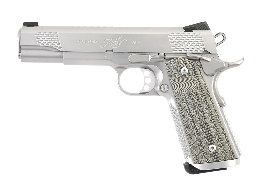 (M) KIMBER CUSTOM SHOP STAINLESS RAPTOR II 1911 SEMI-AUTOMATIC PISTOL WITH CASE.