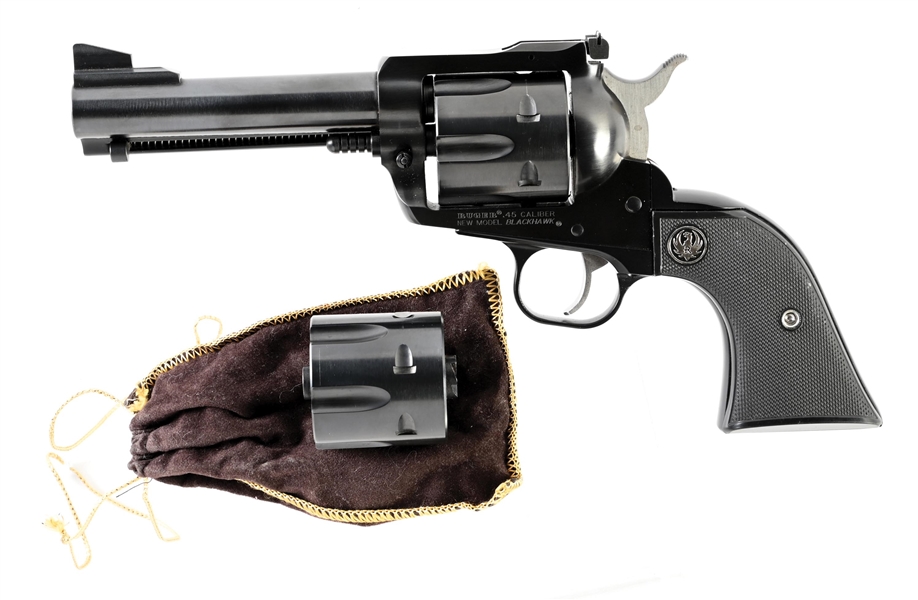 (M) RUGER NEW MODEL BLACKHAWK .45 CONVERTIBLE SINGLE ACTION REVOLVER.
