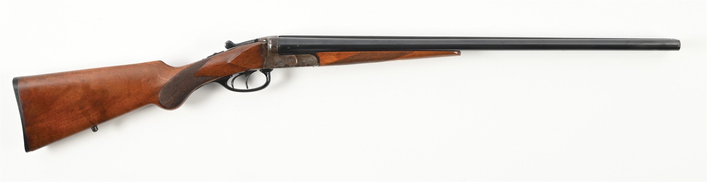 (C) PRE-WAR BSW SUHL GERMANY SIDE BY SIDE 16 BORE SHOTGUN.