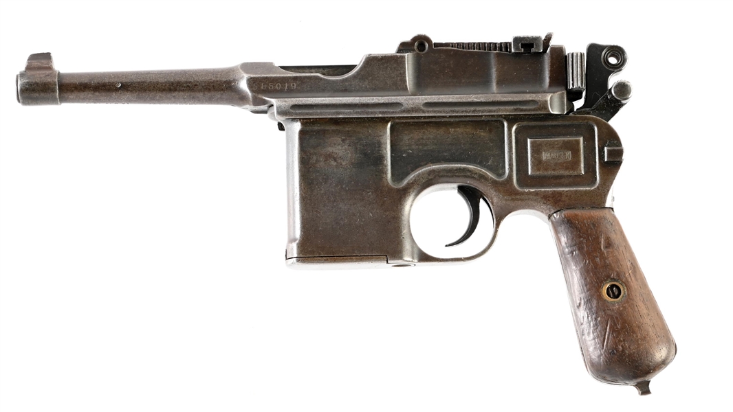 (C) MAUSER C96 BOLO BROOMHANDLE SEMI-AUTOMATIC PISTOL.