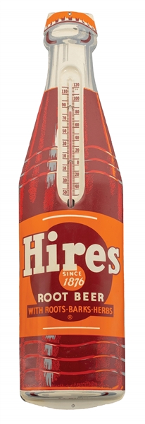 HIRES ROOT BEER DIE CUT TIN THERMOMETER