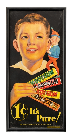 "1¢ ITS PURE!" OH BOY GUM ADVERTISING