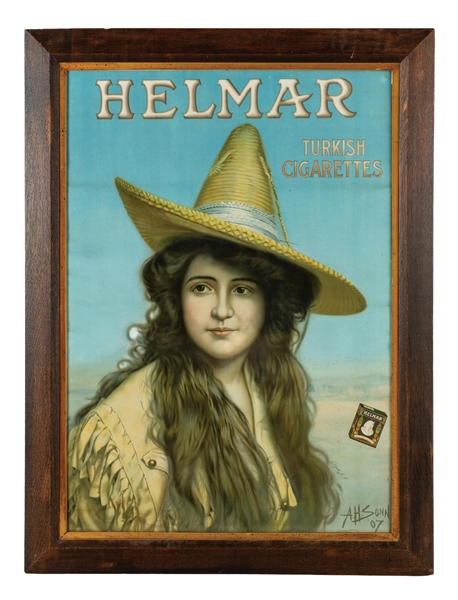 HELMAR TURKISH FRAMED CIGARETTES ADVERTISING