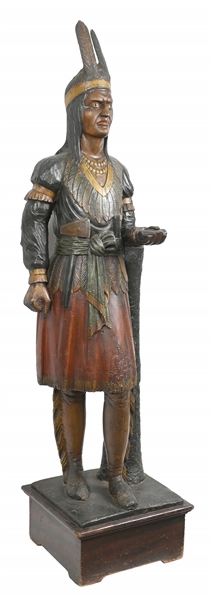 JAMES ROLPH JR. CARVED AND PAINTED TOBACCONIST TRADE FIGURE