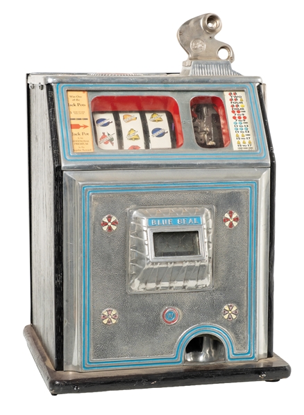 5¢ WATLING BLUE SEAL JACKPOT BELL SLOT MACHINE
