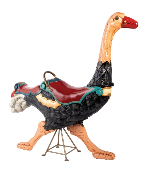 PHENOMENAL RESTORED OSTRICH CAROUSEL ANIMAL