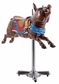 KARL MUELLER CARVED BOAR CAROUSEL FIGURE