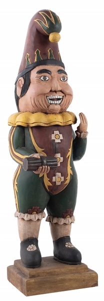 CONTEMPORARY CIGAR STORE "PUNCH" CARVED FIGURE