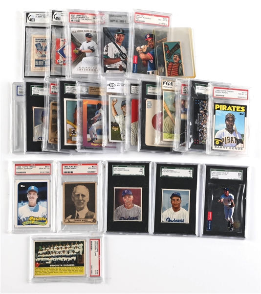 LOT OF 23: GRADED CARDS INCLUDING, 1950 REESE. 