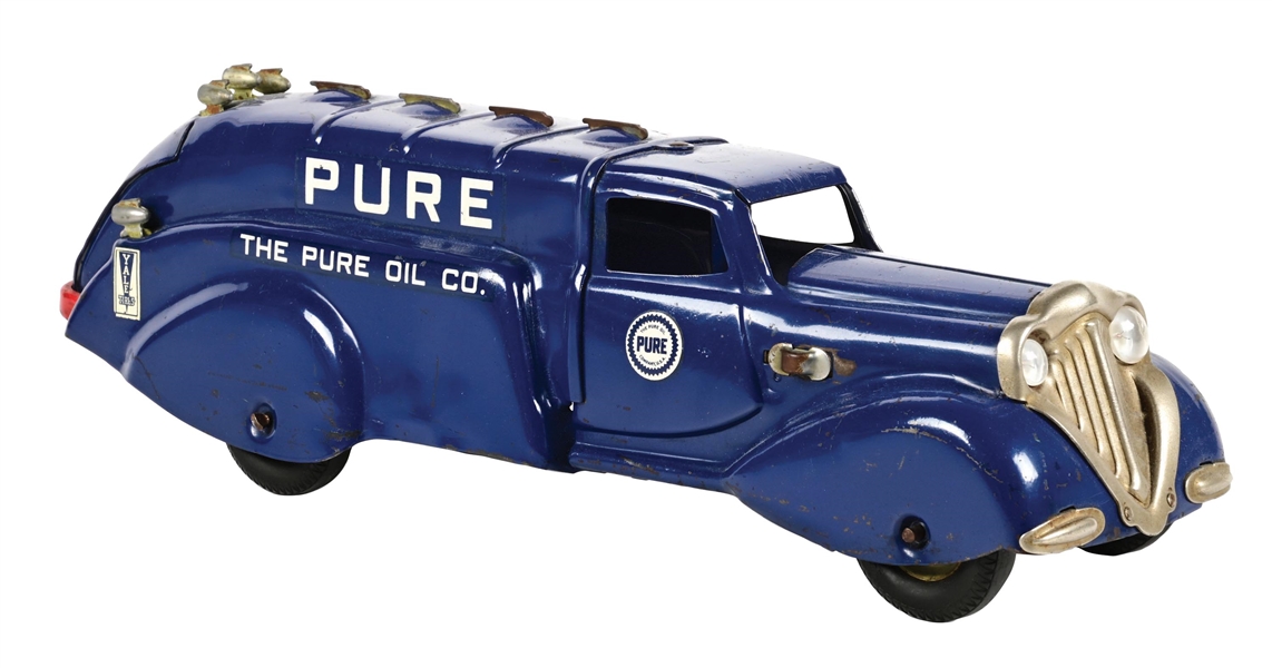 METALCRAFT PRESSED STEEL "PURE OIL CO." STREAMLINE TANKER TRUCK