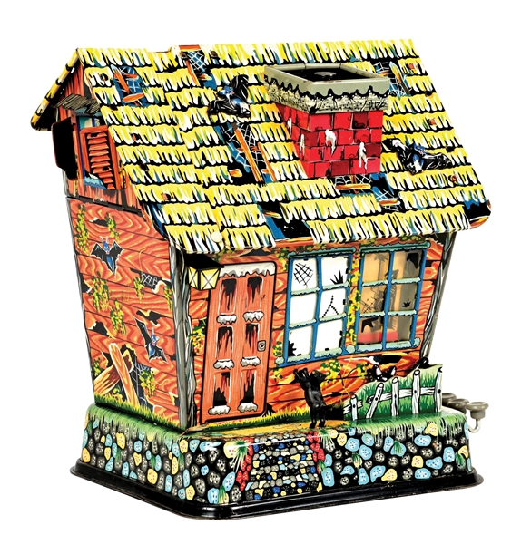 LOUIS MARX "HOOTIN HOLLOW" TIN LITHO HAUNTED HOUSE