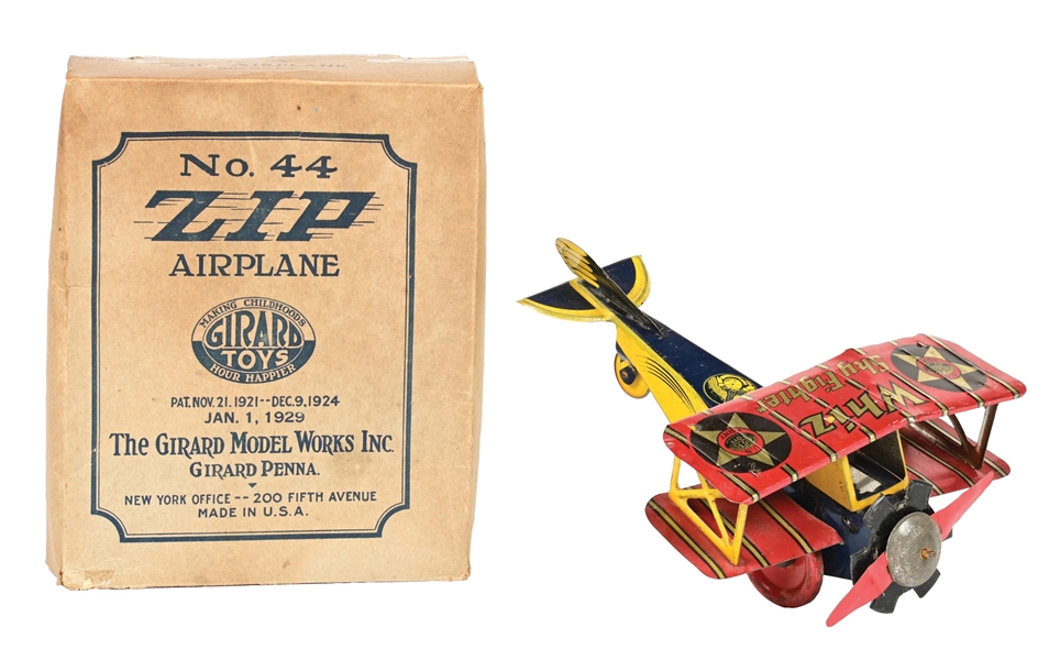 THE GIRARD MODEL WORKS INC. WHIZ SKY FIGHTER AIRPLANE W/ BOX